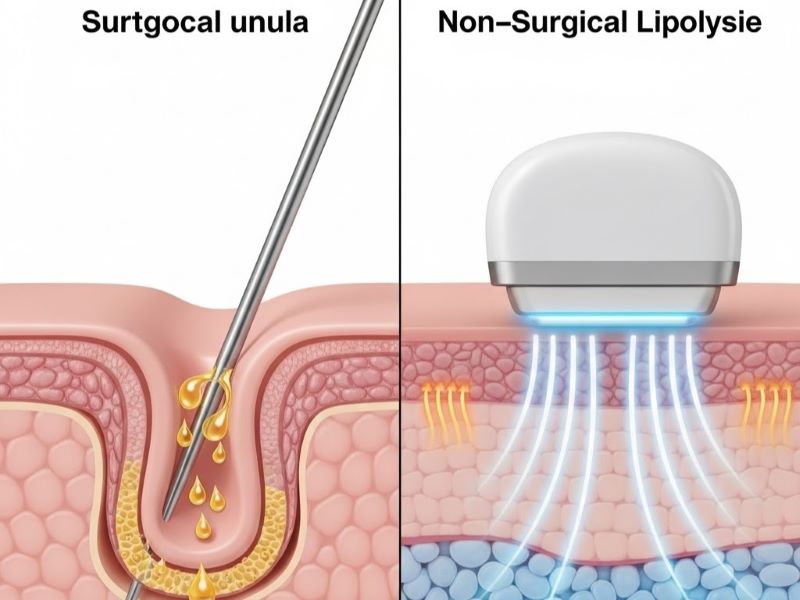 فرق لیپوماتیک با لیپوساکشن چیست